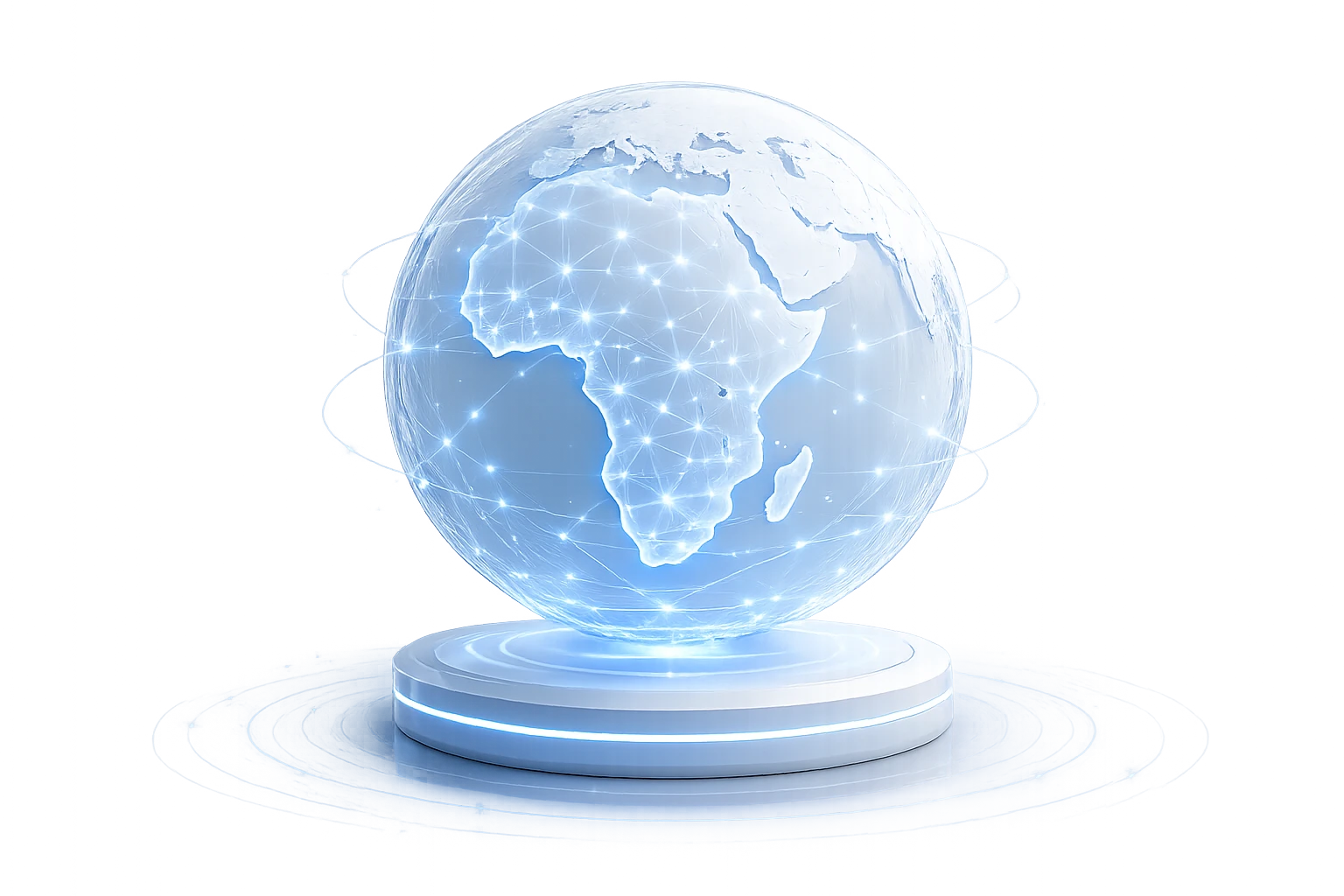 Connected digital globe representing SATNAC 2026 theme